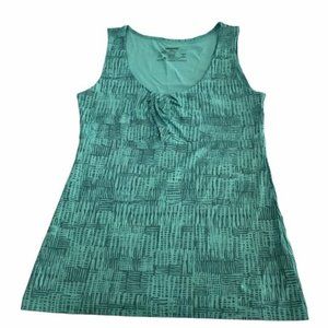 Patagonia Sleevless Geometric Print Green Tank Top Size XL